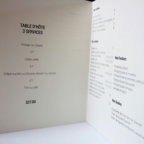 Intérieur menu accordeon